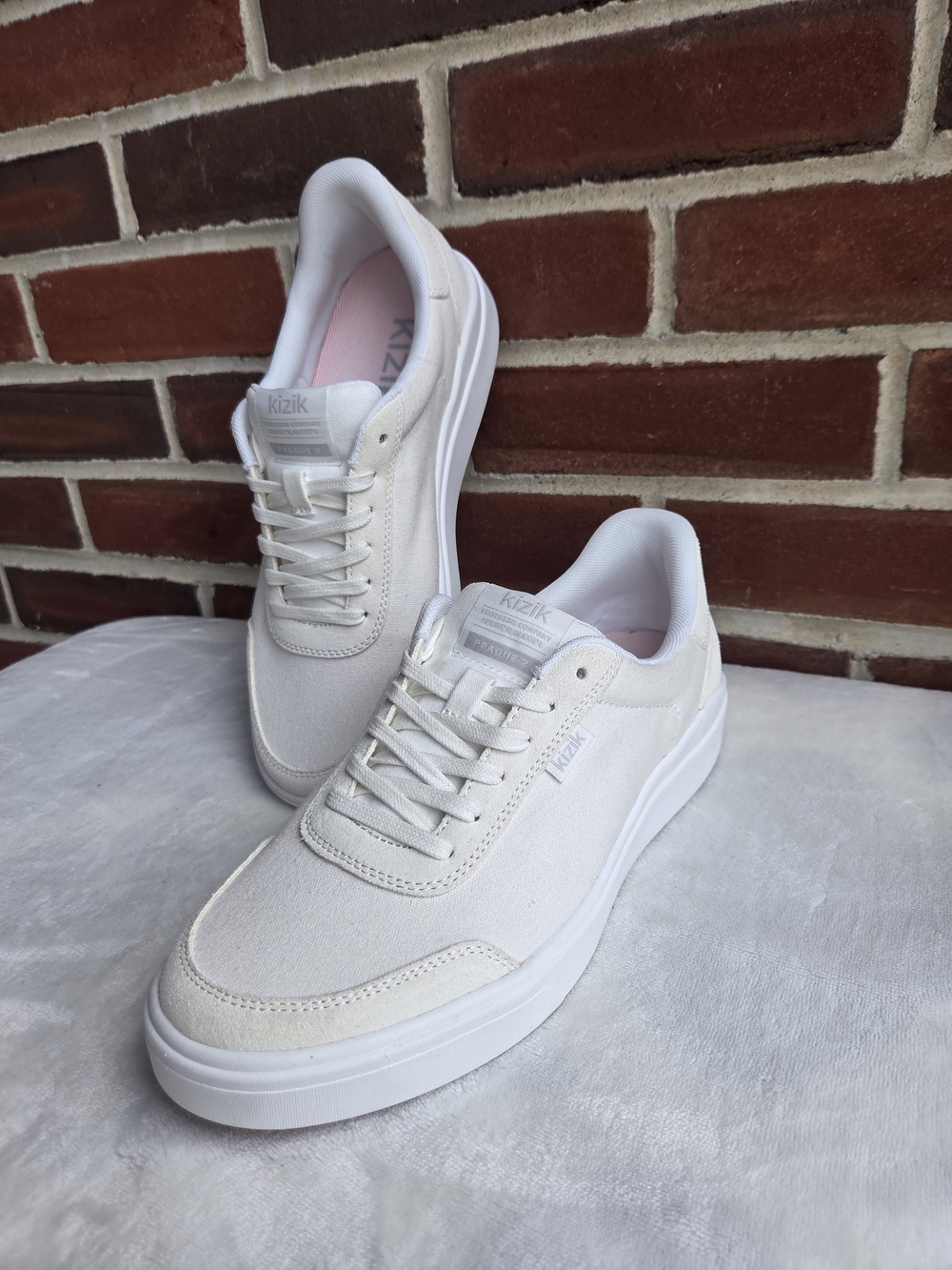 Kizik Prague 2 Men’s Size 7 White Hands Free Casual Sneakers Shoes - Picture 10 of 11